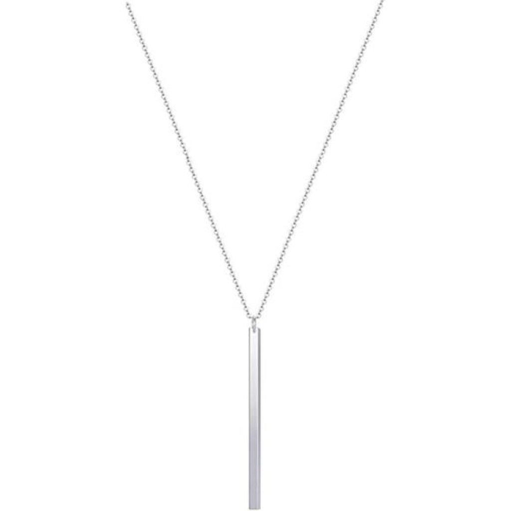 Bar Pendant Necklace Silver Long Y-Necklace Delicate Lariat Chain Jewelry Trendy 24$